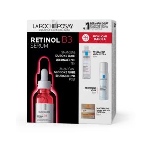 LA ROCHE POSAY PAKET RETINOL B3 SERUM 30 ML + MICELARNA VODA ULTRA 50 ML + HYALU B5 EYE SERUM 1,5 ML + ANTHELIOS AGE CORRECT SPF 50 KREMA 15 ML