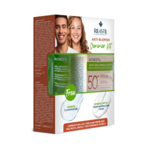RILASTIL ANTI-BLEMISH SUMMER KIT ACNESTIL GEL ZA ČIŠĆENJE 50 ML + ACNESTIL KREMA ZA NORMALIZACIJU SEBUMA SPF 50+ 40 ML
