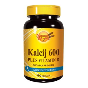 NATURAL WEALTH KALCIJ 600+D TABLETE A60