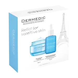DERMEDIC HYDRAIN3 PAKET /HIDRATANTNI SERUM ZA LICE, VRAT I DEKOLTE 30 ML + ULTRA HIDRATANTNI KREMASTI GEL ZA LICE 50 ML