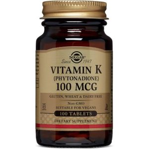 SOLGAR VITAMIN K1 100 MCG A 100