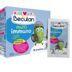 BECUTAN KIDS VITS MULTI IMMUNO PRAŠAK ZA OTAPANJE U KESICAMA OKUS NARANČE A 14