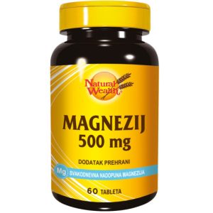 NATURAL WEALTH MAGNEZIJ 500MG TABLETE A60